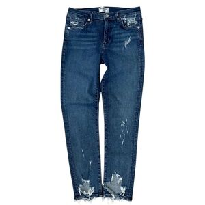 AGOLDE Skinny w/factory distressing. 28. Stretch. Zip Fly. Destruct detail VGUC